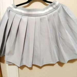 Elegant Gray Tennis Cheerleader Skirt Woman Size Large